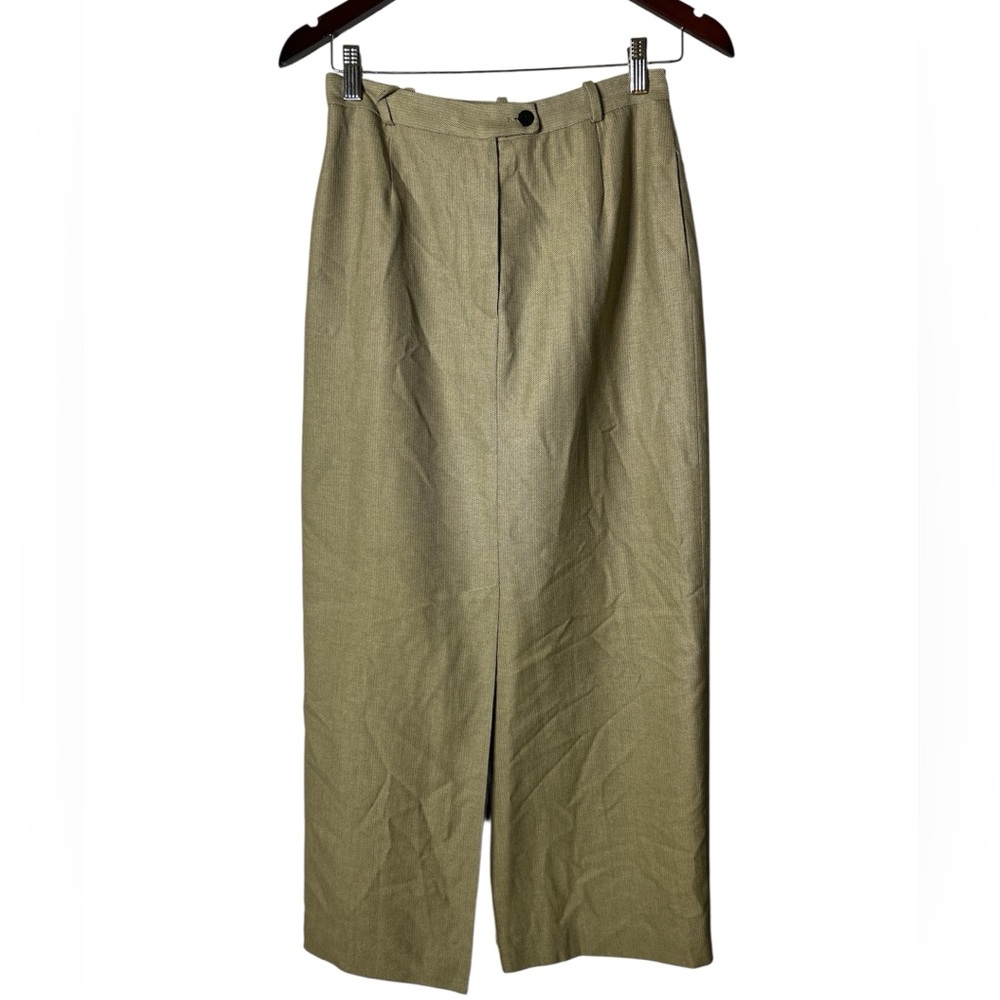 Barry Brocken Olive Green High-Waisted Skirt Size 6